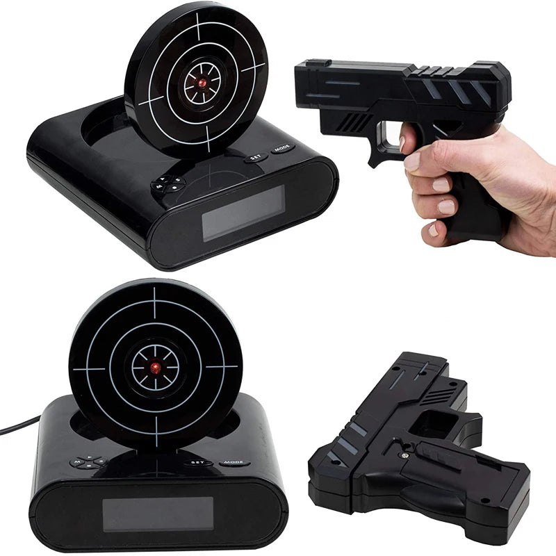 Laser Gun Alarm Clock – Fun Digital Desk Clock for Kids