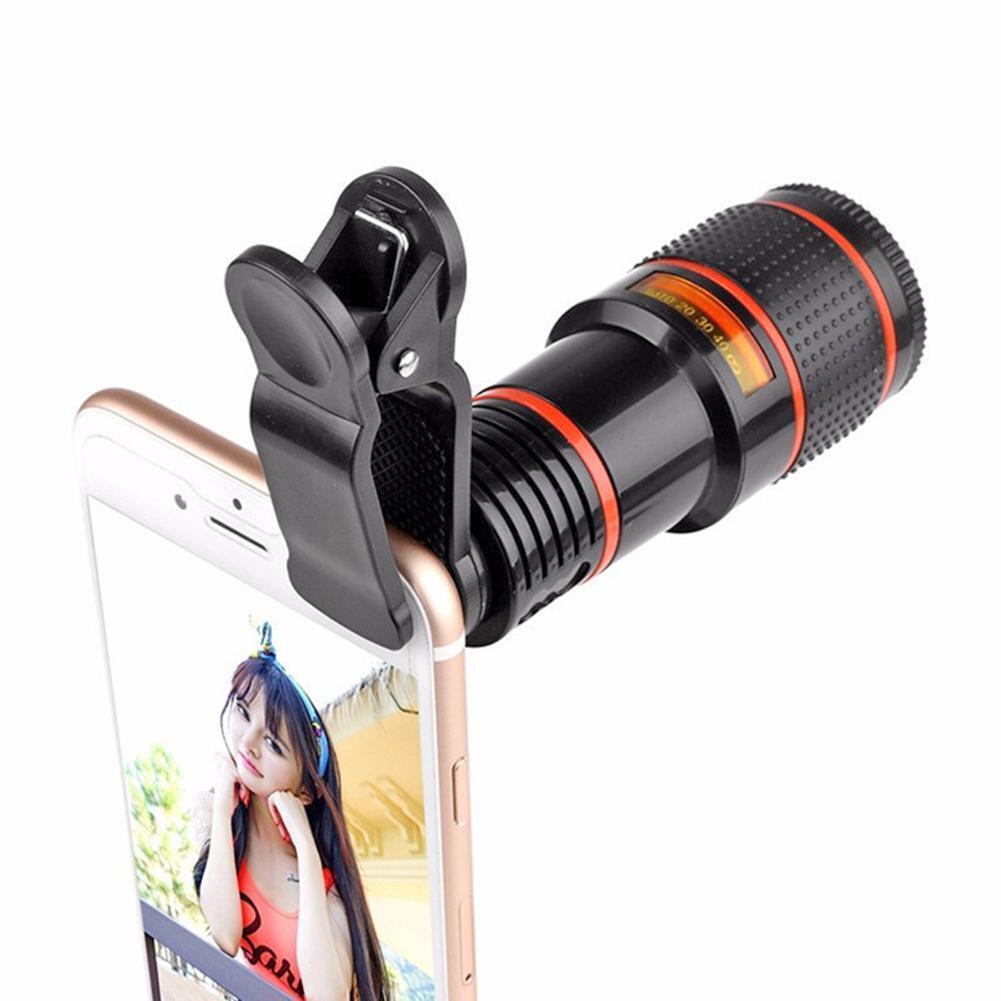 8X Optical Zoom Clip-On Telescope Lens for Smartphones