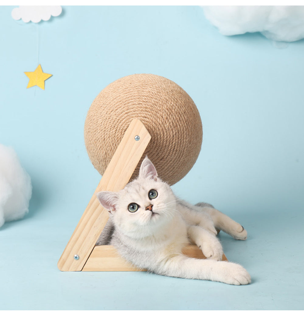 Sisal Cat Scratching Post with Ball Toy