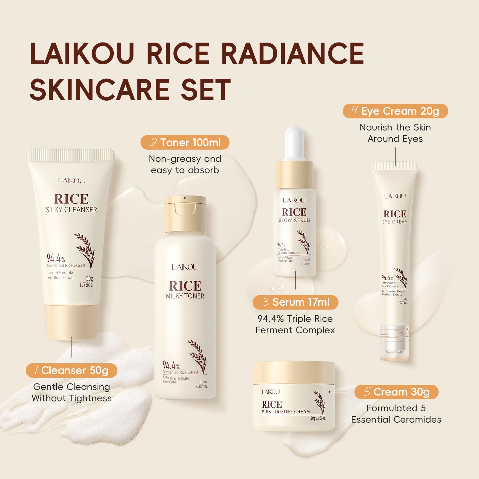 Plant Extract Moisturizing Facial Skincare Set