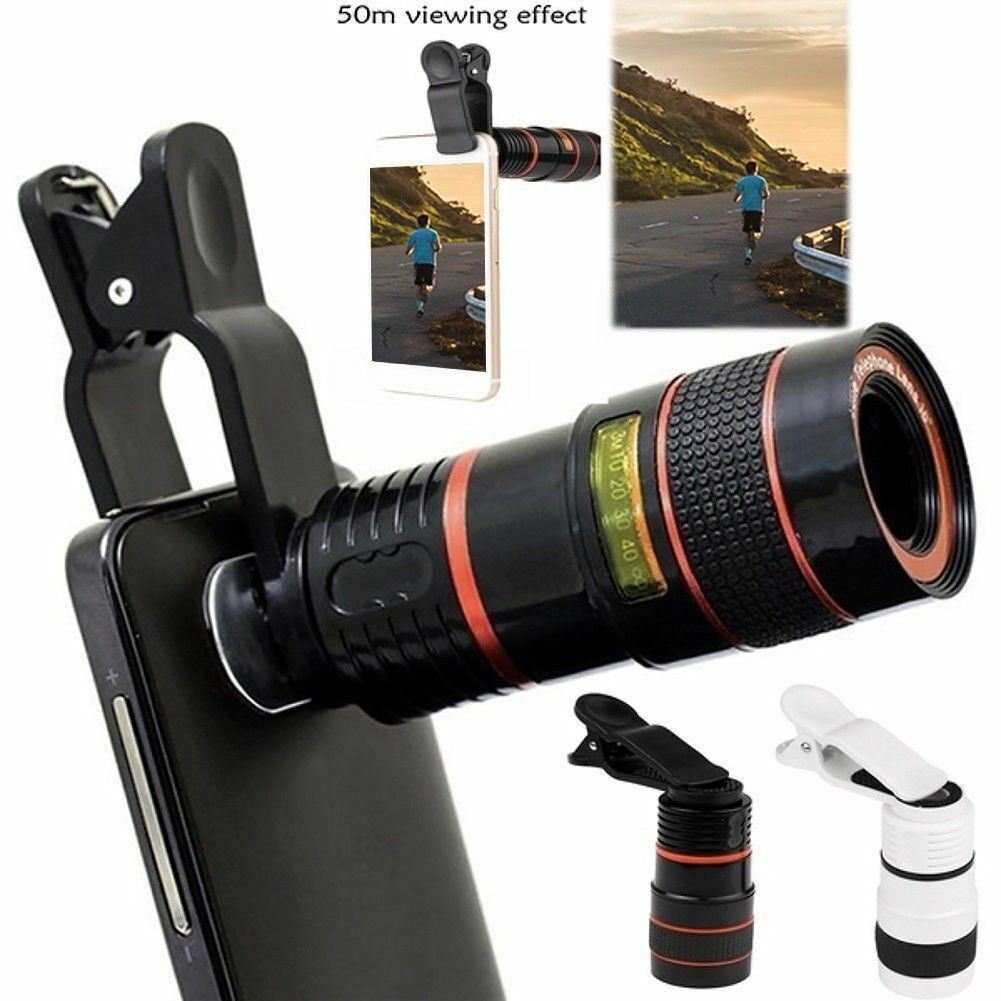 8X Optical Zoom Clip-On Telescope Lens for Smartphones