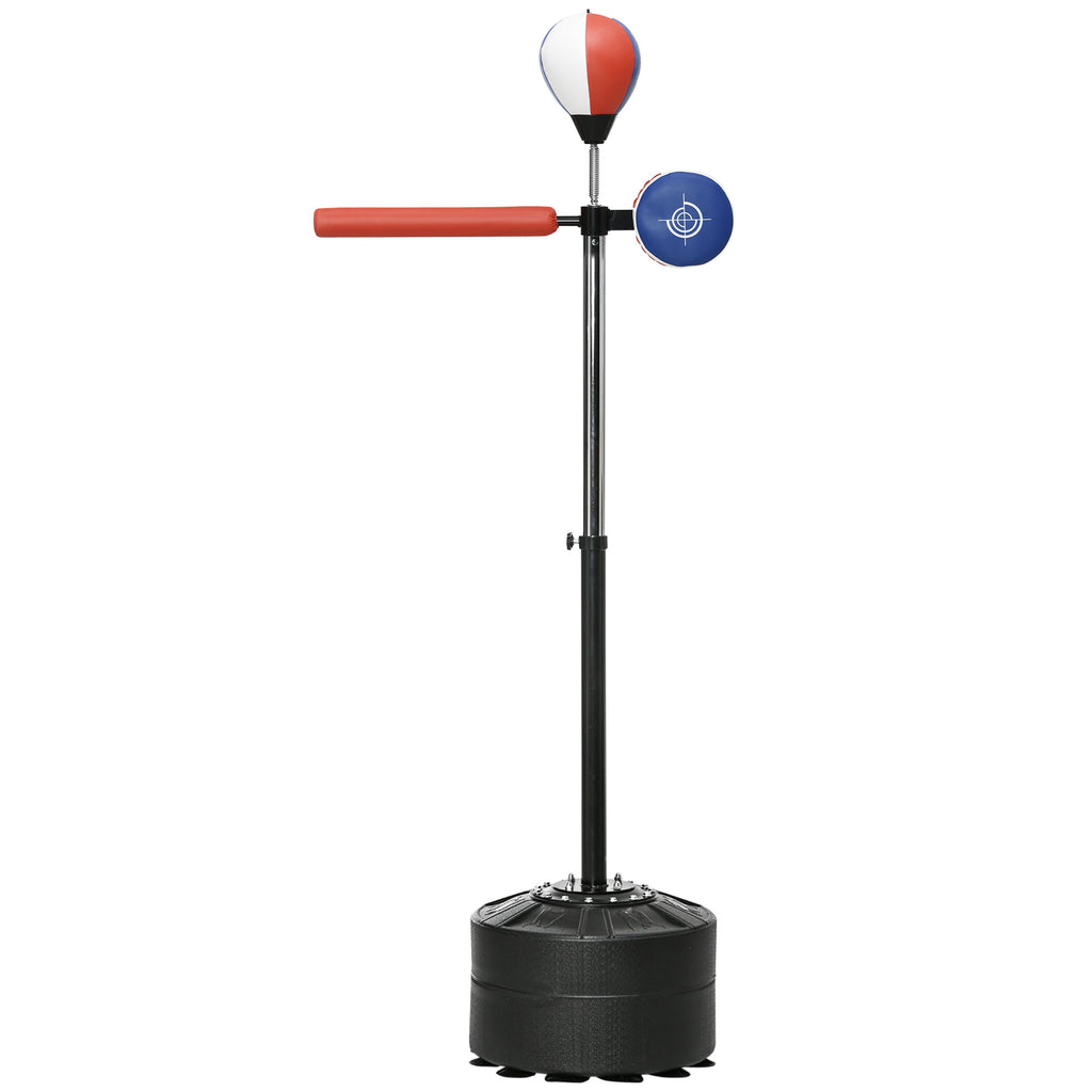 Free Standing Boxing Bag with Stand, Punching Speed Bag Reaction Bar Challenge with Suction Cups, 64-81in Adjustable Height for Teenagers and Adults, Multi
