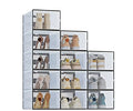 Stackable Shoe Storage Box With Lid, Large Shoe Rack And Storage Shelf, Shoe Display And Storage Container