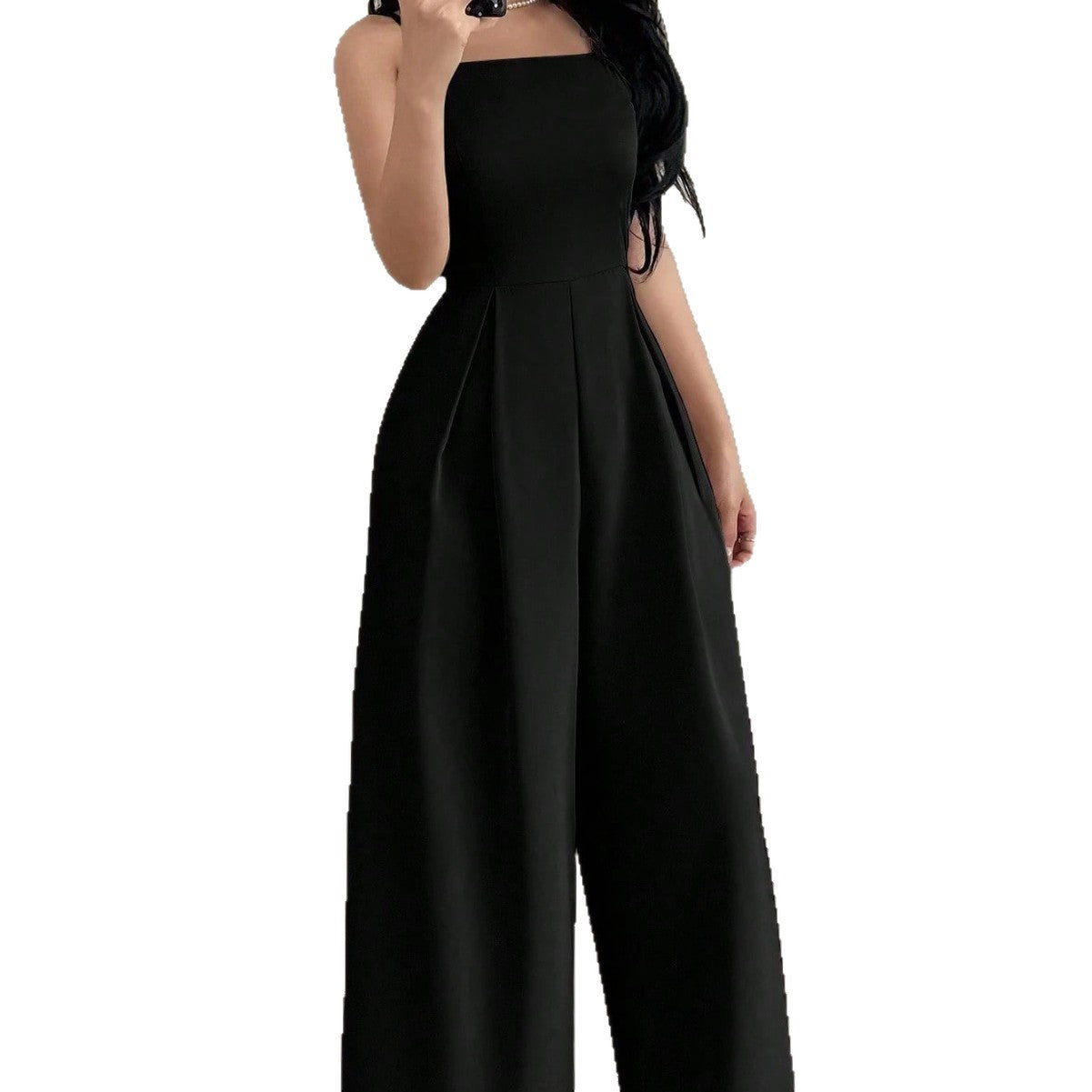 Curvy Style Light Luxury High-End Vibe Casual Jumpsuit