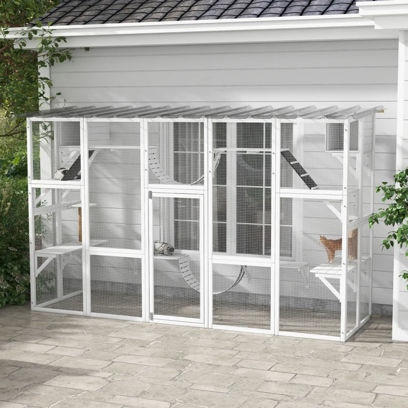 Cat Window Box , Large Catio With Shelves & Bridges, Outside Enclosure For Multiple Cats, Multiple Packages Shipped. Please Pay Attention To The Dimensions And Weight In The Details.