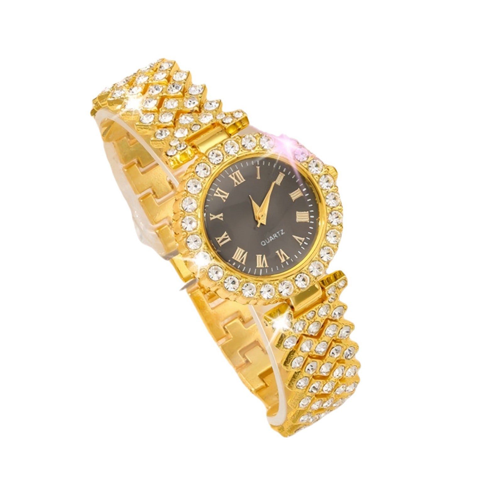 Women's Roman Diamond-Encrusted Watch