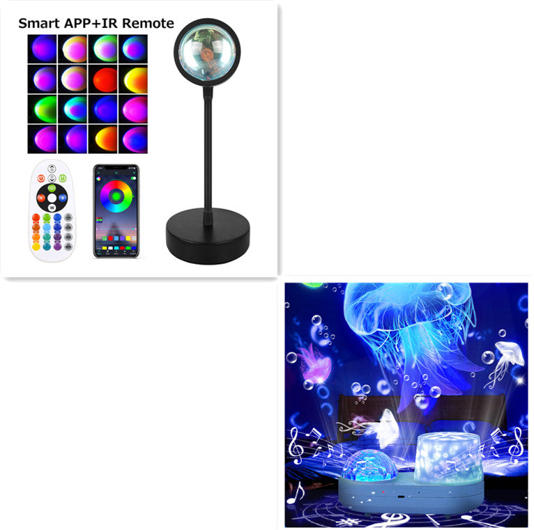 Sunset Rainbow Projection Night Lamp