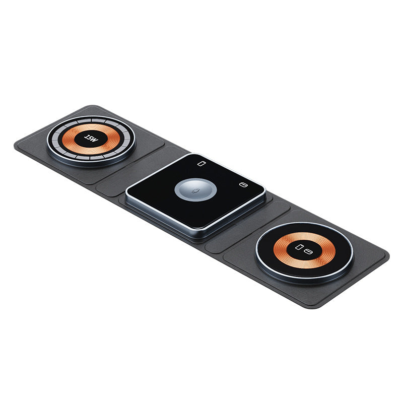 3-in-1 Magnetic Foldable Wireless Charging Station for iPhone, Apple Watch & AirPods