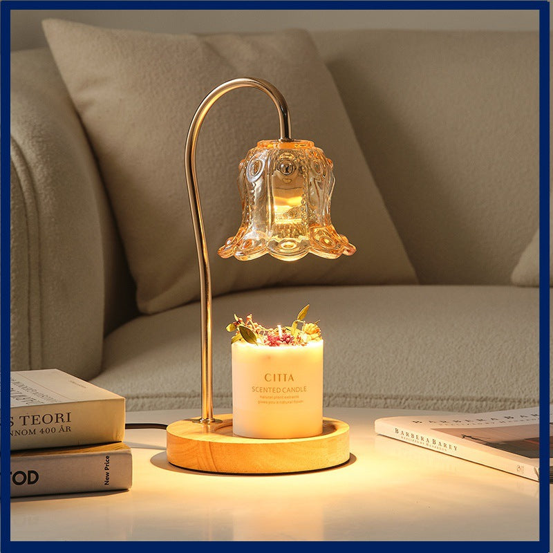 Lily of the Valley Wood Candle Warmer & Wax Melter Lamp