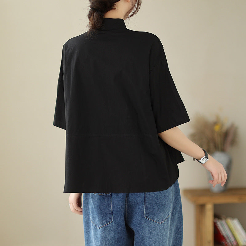 Summer Casual Plus Size Loose Womens Shirt
