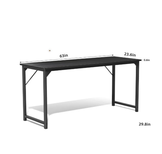 Computer Office Desk For Small Spaces, Writing Gaming Work Desk Modern Kids Study Table With Storage Bag & Headphone Hook