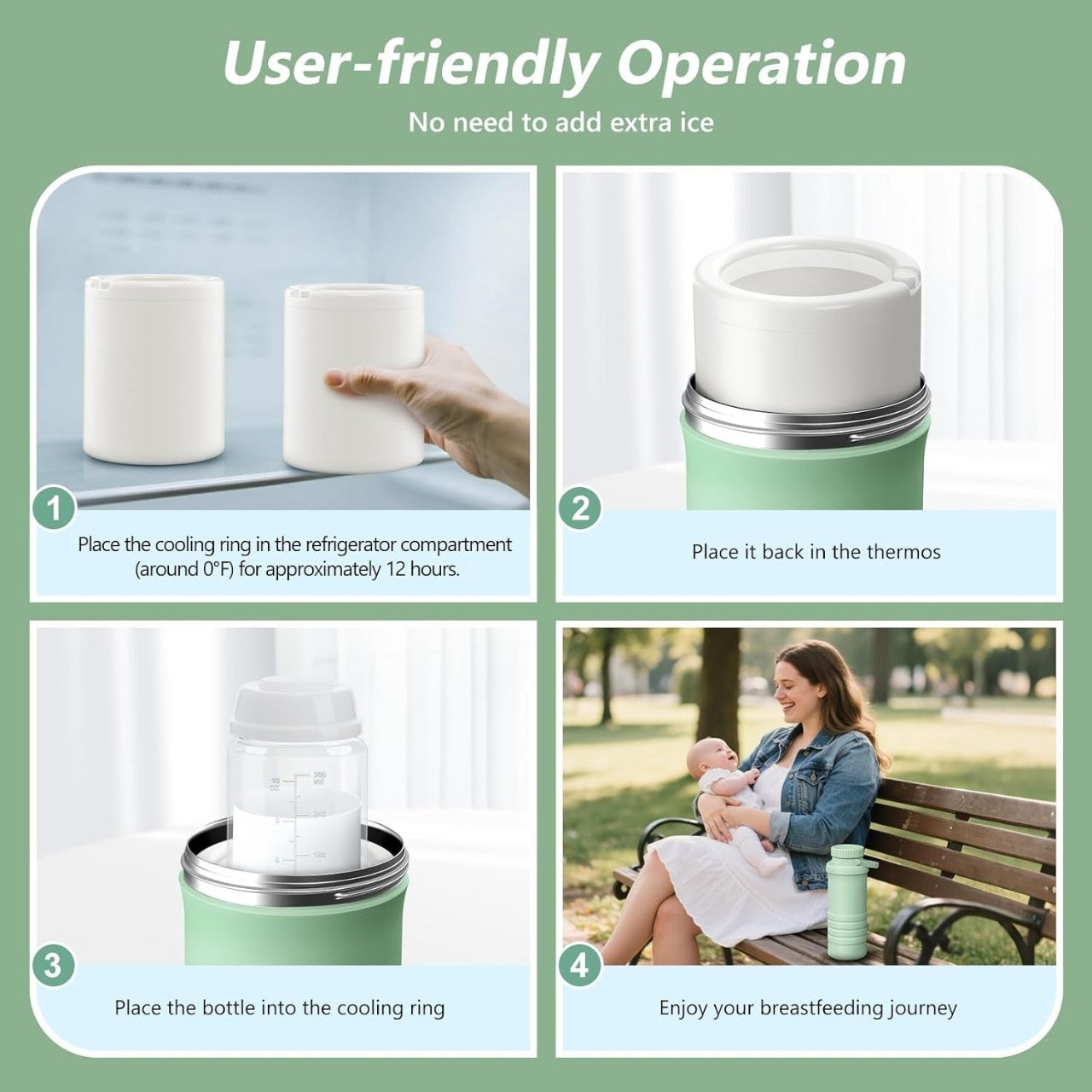 Portable Breast Milk Cooler Bottle