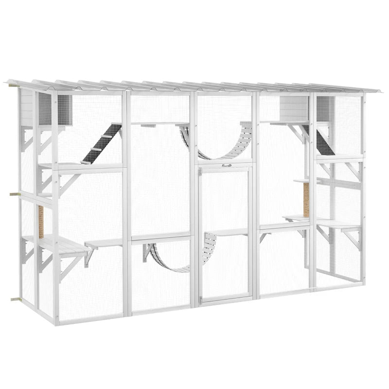 Cat Window Box , Large Catio With Shelves & Bridges, Outside Enclosure For Multiple Cats, Multiple Packages Shipped. Please Pay Attention To The Dimensions And Weight In The Details.