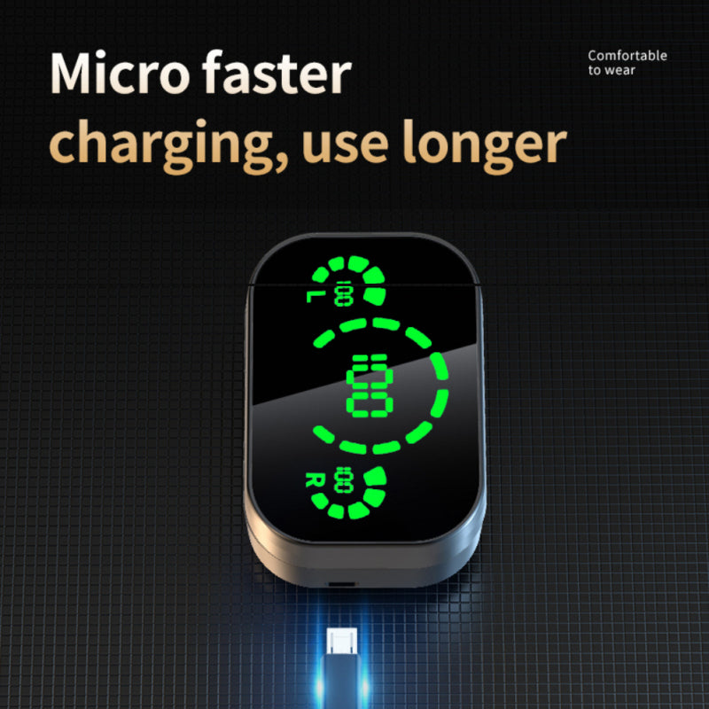 TWS Wireless Earbuds with LED Digital Display & Breathing Light