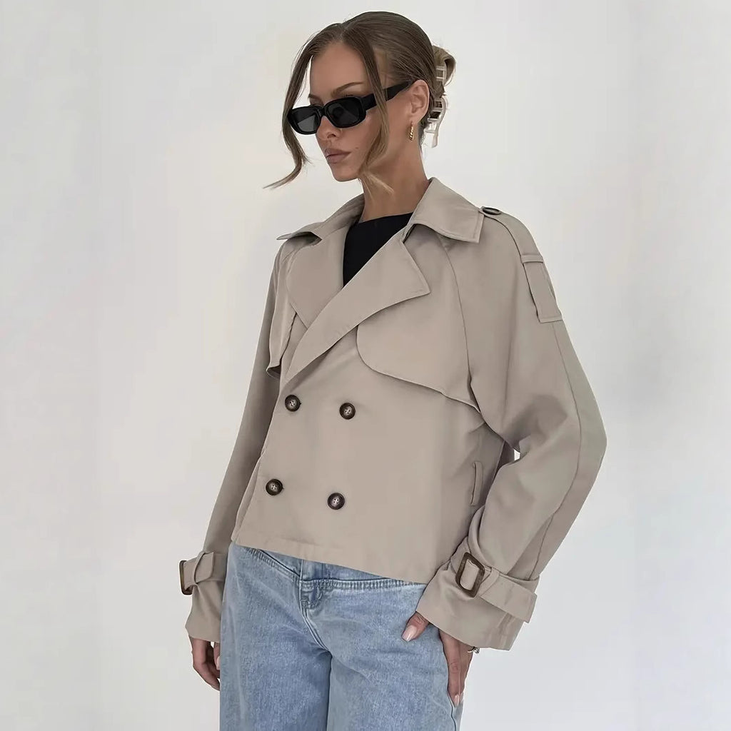 Designer Lapel Fashionable Versatile Outerwear