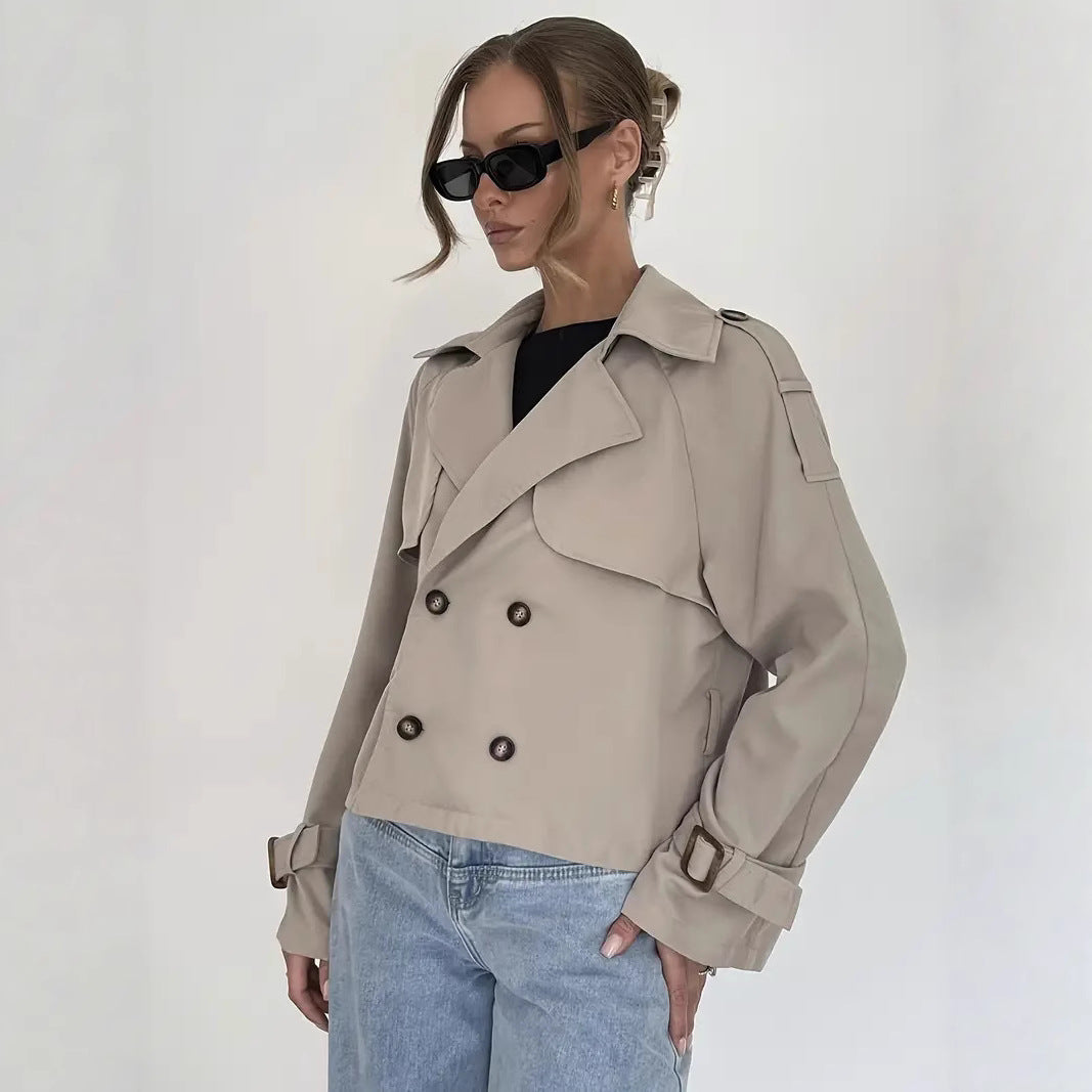 Designer Lapel Fashionable Versatile Outerwear