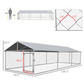 Outdoor Dog Kennel For Large-Sized Dogs With Waterproof UV Resistant Roof, SilverMultiple Packages Shipped. Please Pay Attention To The Dimensions And Weight In The Details.