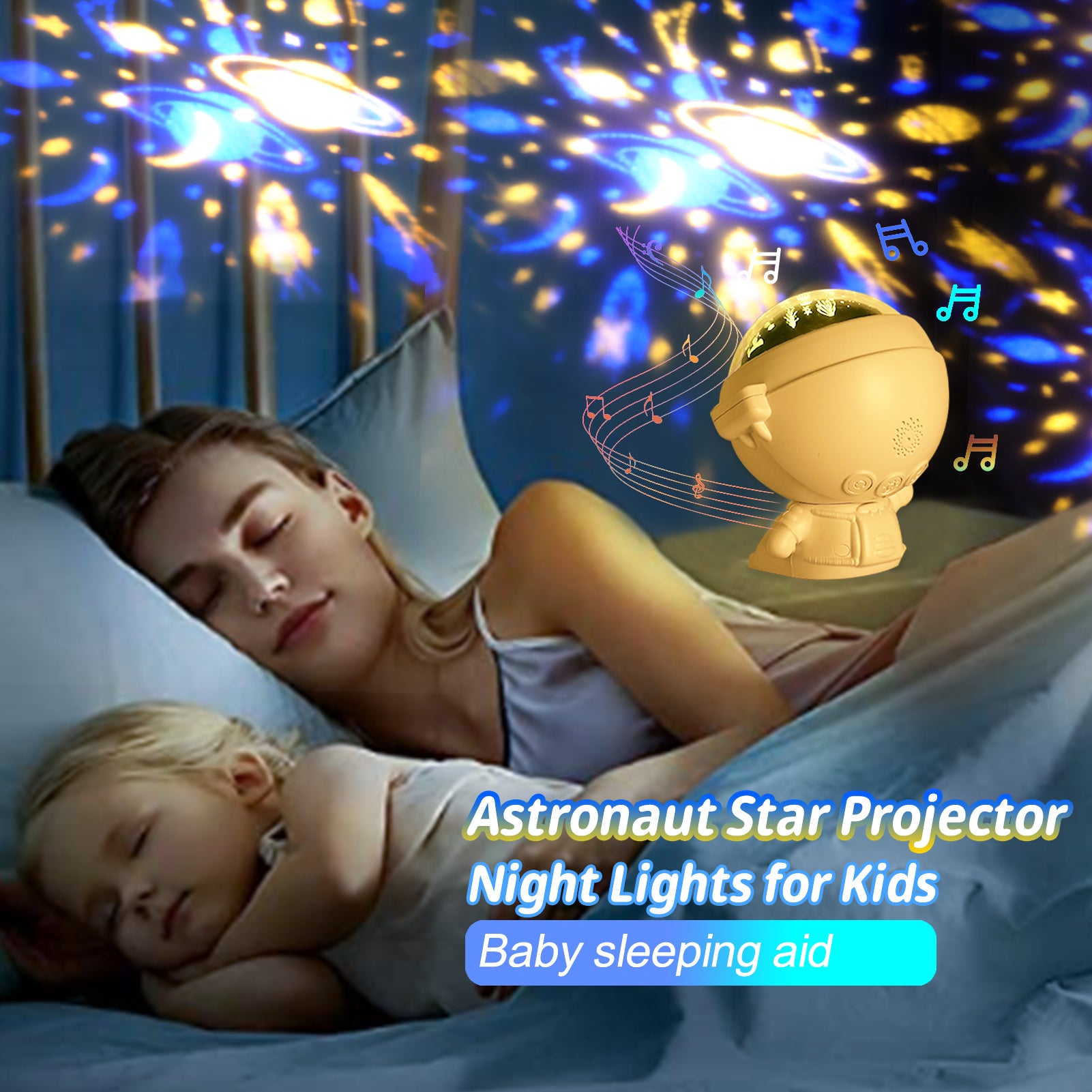 Astronaut Galaxy Star Projector – Starry Sky Night Light for Kids' Rooms